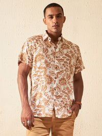 DENNISON Smart Block Printed Casual Shirt