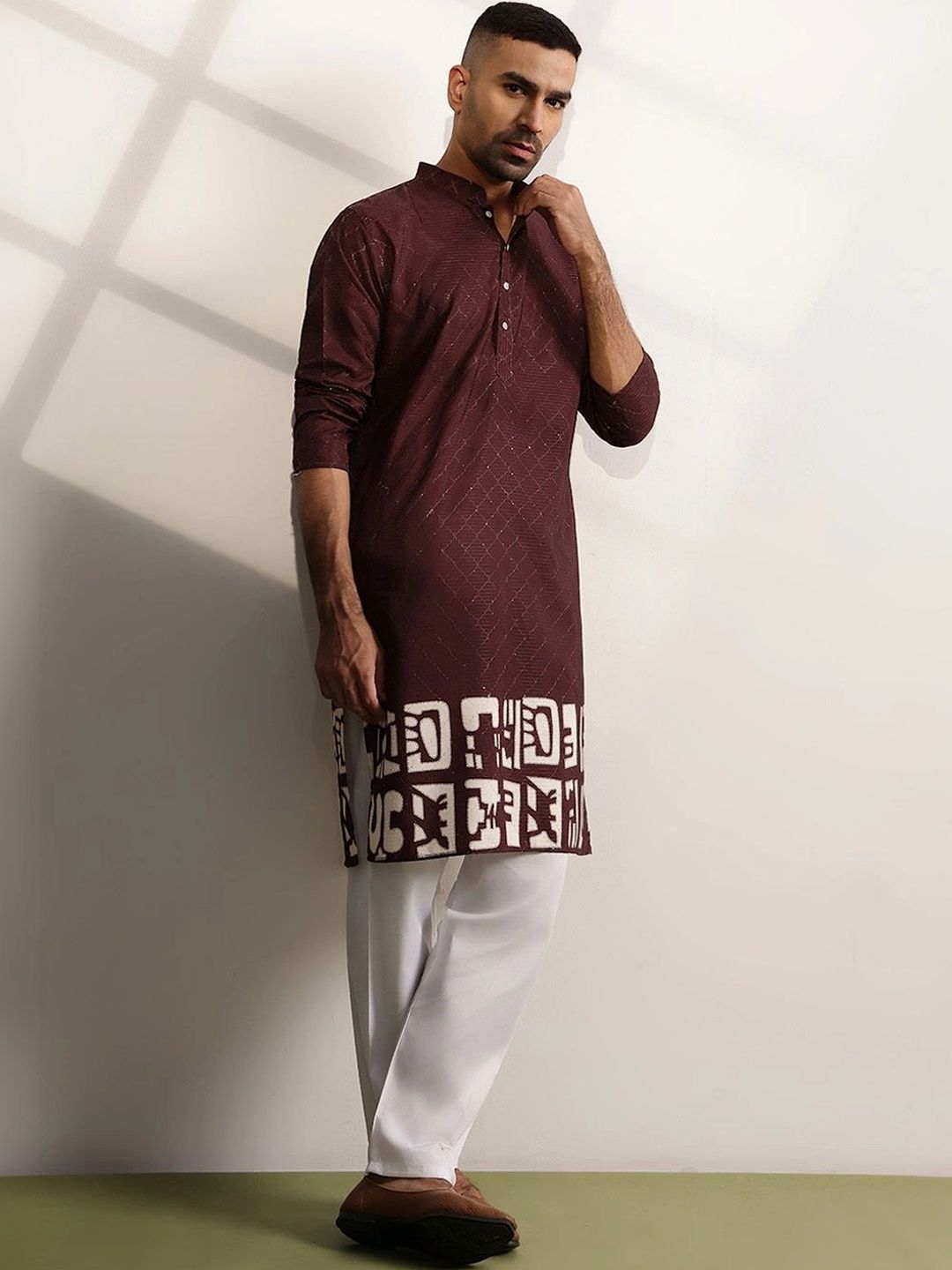 Anouk Men Ethnic Motifs Regular Kurta with Trousers