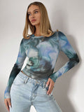 DressBerry Women Abstract Printed Fitted Top