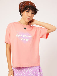 DressBerry It Girl Typo Print Relaxed Tee