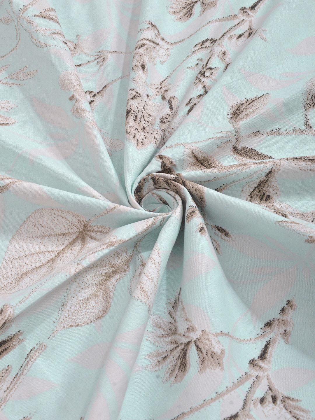 Myntra Elegant Homes Green Floral Printed Dilengkapi 400 TC King Bedsheet Dengan 2 Sarung Bantal