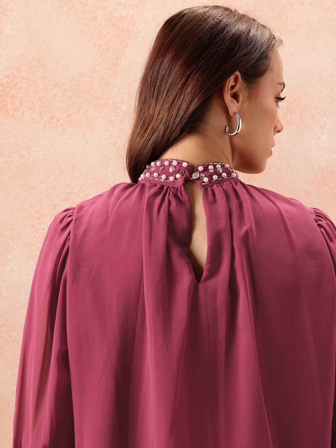 all about you Embellished High Neck Top