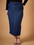SASSAFRAS Curve Pencil Midi Skirt