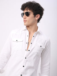 VASTRADO Men Classic Slim Fit Pure Cotton Casual Shirt