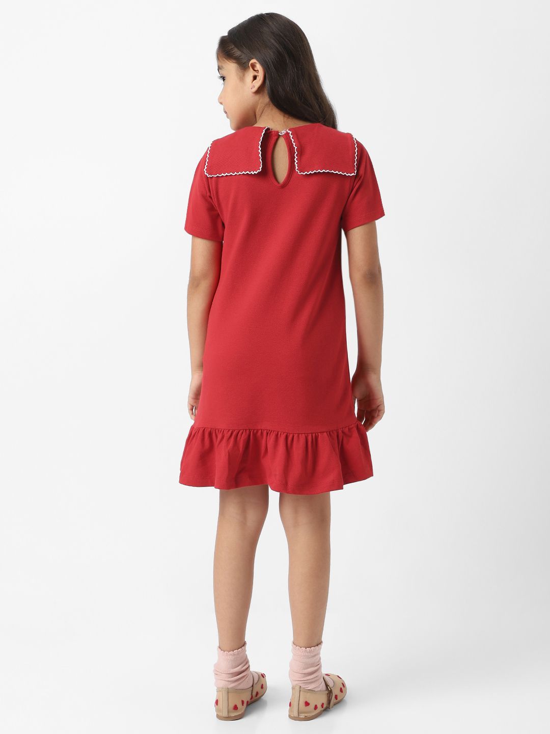 Nauti Nati Girls Cotton Half-sleeve Frock Dress