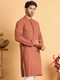 Jompers Floral Embroidered Sequinned Straight Kurta