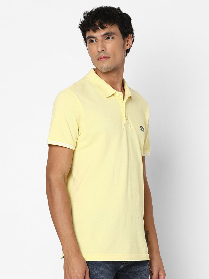 SPYKAR Regular Fit Polo Collar Short Sleeve Cotton T-shirt