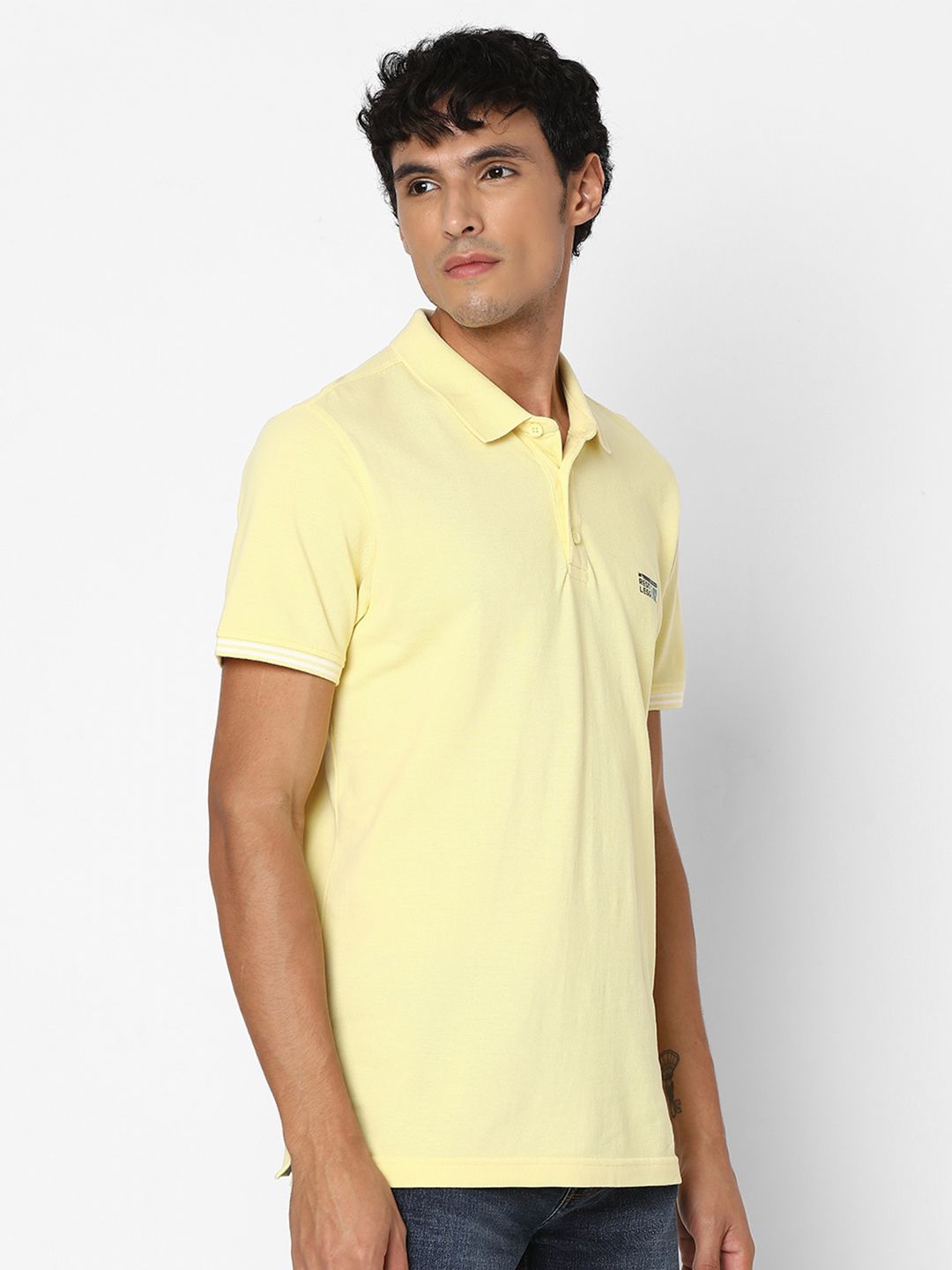 SPYKAR Regular Fit Polo Collar Short Sleeve Cotton T-shirt