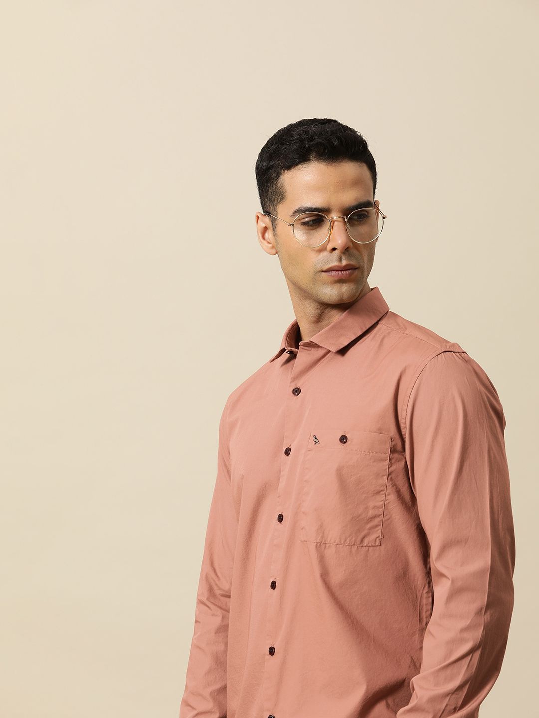 Mr Bowerbird Men Pure Cotton Tailored Fit Spread Collar Casual Shirt