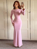 DressBerry Women Round Neck Maxi Dress