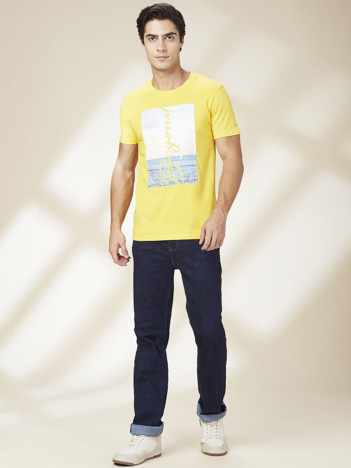 Being Human Men Graphic Printed Round Neck Cotton Slim Fit T-shirt