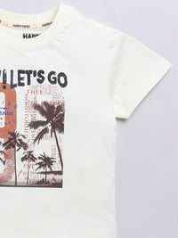 Happy Faces Kids Boys Printed Pure Cotton T-Shirt