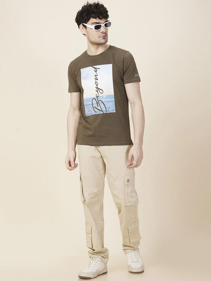 Being Human Men Graphic Printed Round Neck Cotton Slim Fit T-shirt