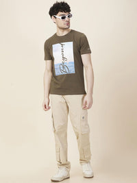 Being Human Men Graphic Printed Round Neck Cotton Slim Fit T-shirt