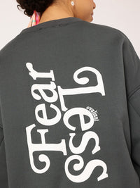 DressBerry Urban Chic Printed Oversized Sweatshirt
