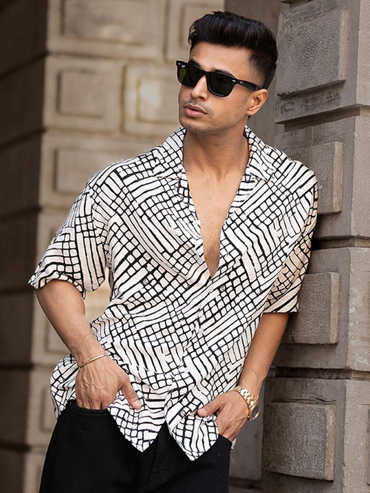 Powerlook Men Tartan Checks Opaque Printed Casual Shirt