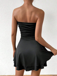 DressBerry Women Strapless Bandeau Dress