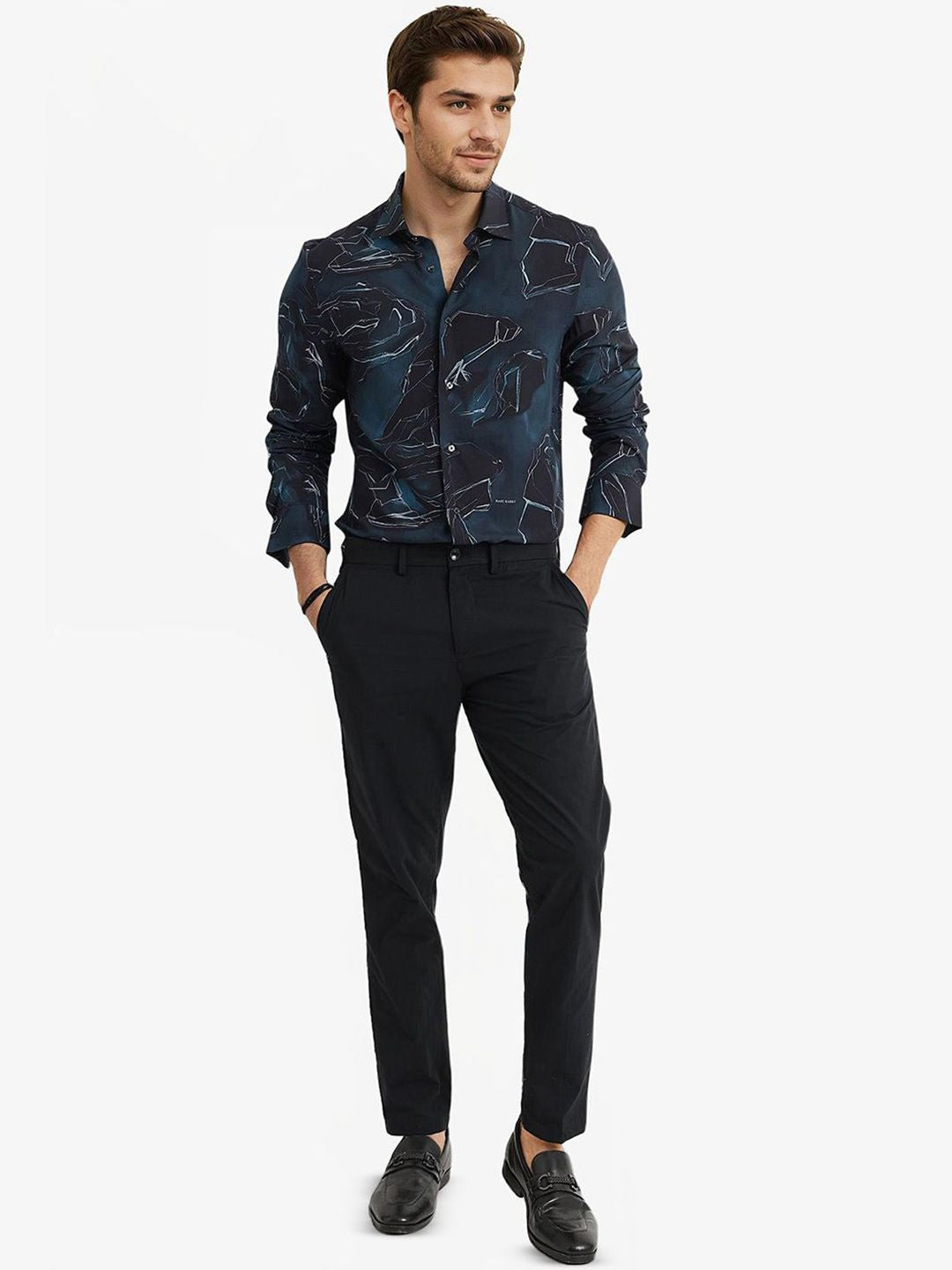 RARE RABBIT Men Comfort Opaque Printed Casual Shirt