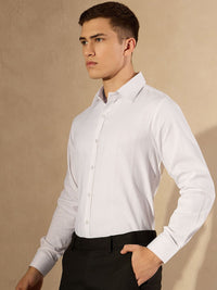 DENNISON Men Smart Spread Collar Solid Formal Shirt