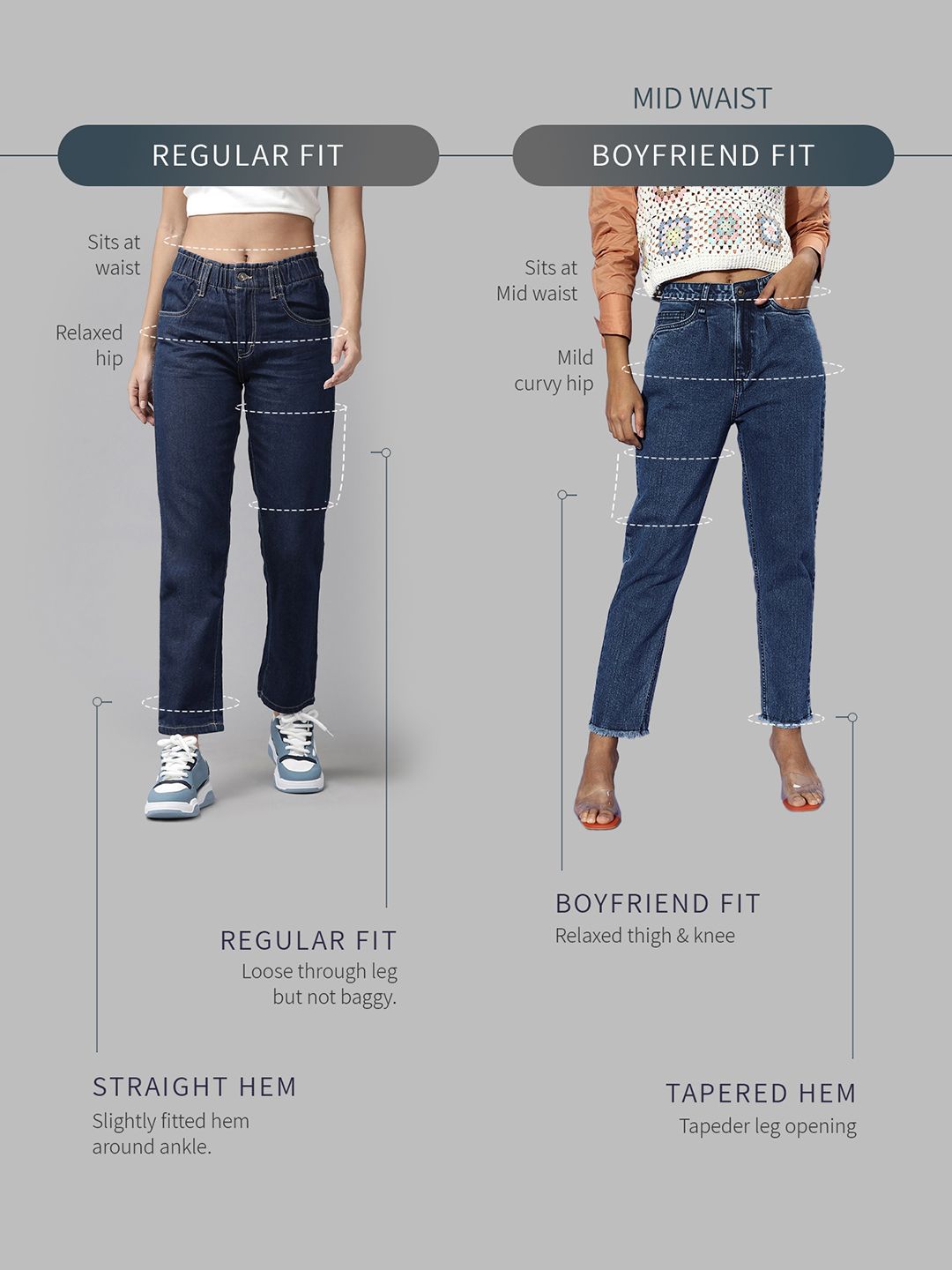 DressBerry Women Edgy Grunge Boyfriend Fit Jeans