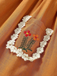 YK Maxi Girls Embroidered Lace A-Line Dress