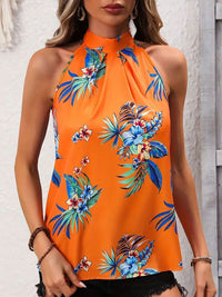 DressBerry Floral Print Halter Neck Top