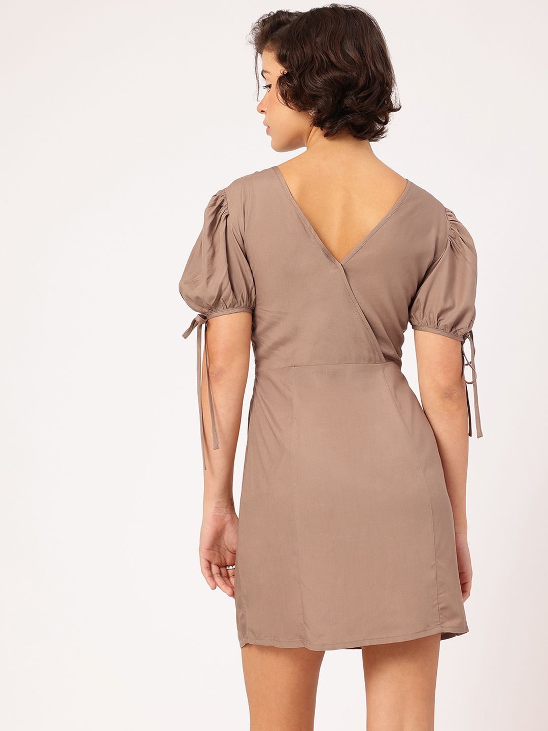 DressBerry Tie-Up Detail Mini Dress