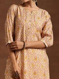 Libas Floral Printed Straight Kurta