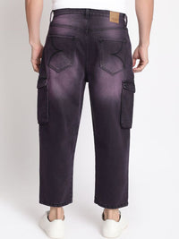 Bene Kleed Men Losse Fit Cropped Tinted Cargo Jeans