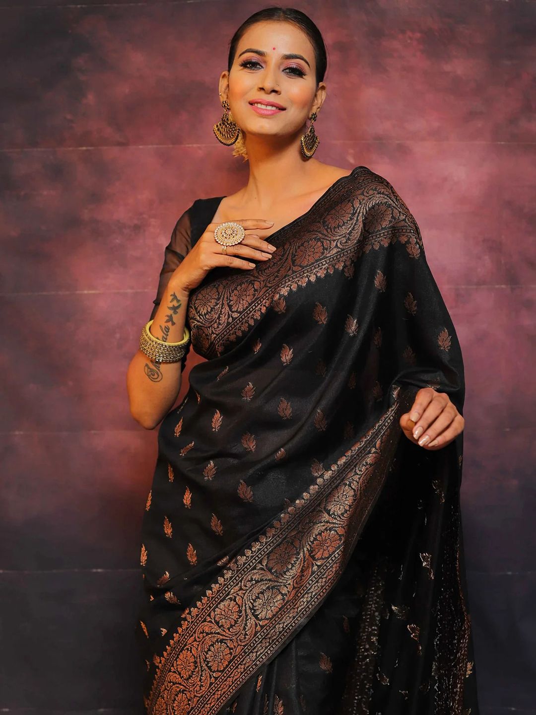 KALINI Woven Design Zari Banarasi Saree