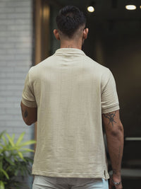 Powerlook Men Solid Polo Collar Cotton T-shirt