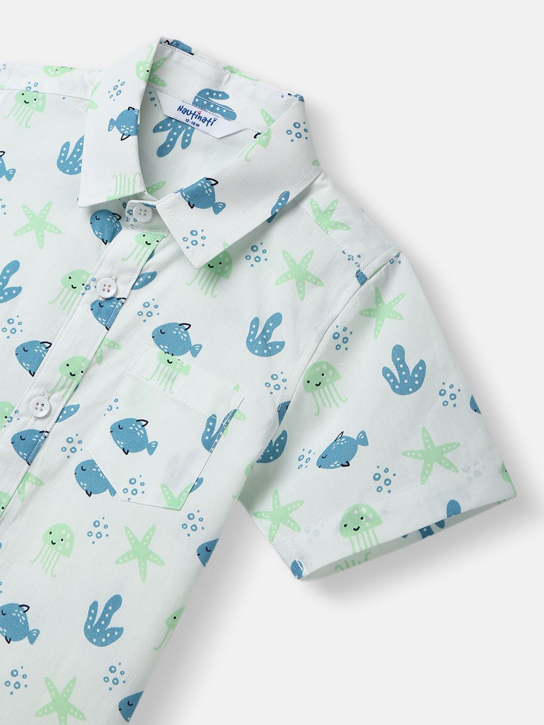 Nauti Nati Boys Printed Shirt with Shorts