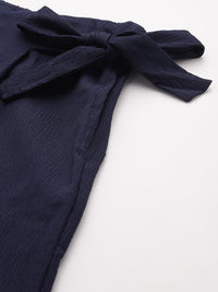 all about you Women Textured Cropped Trousers