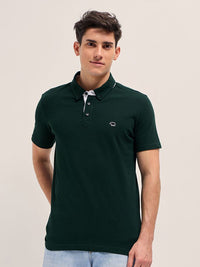 THE BEAR HOUSE Solid Polo Collar Pure Cotton T-shirt