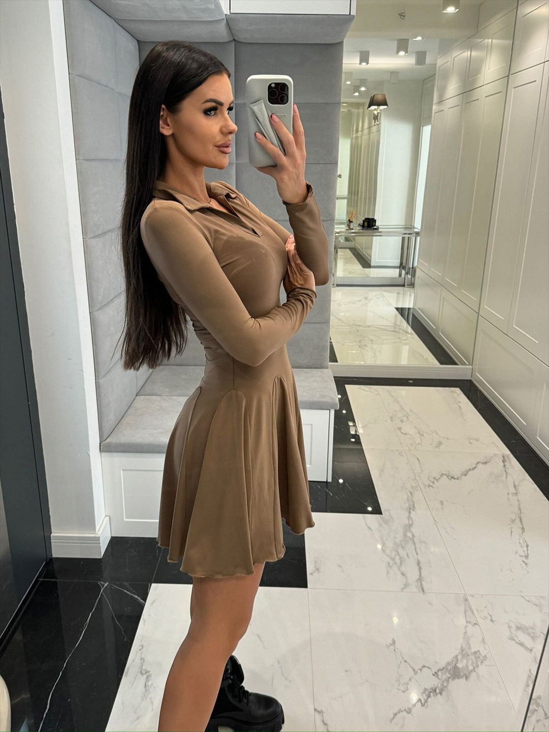 all about you Women Solid Fit & Flare Dress