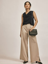 The Label Life Women Solid Cowl Neck Top