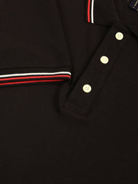 Thomas Scott Men Solid Polo Collar Cotton T-shirt