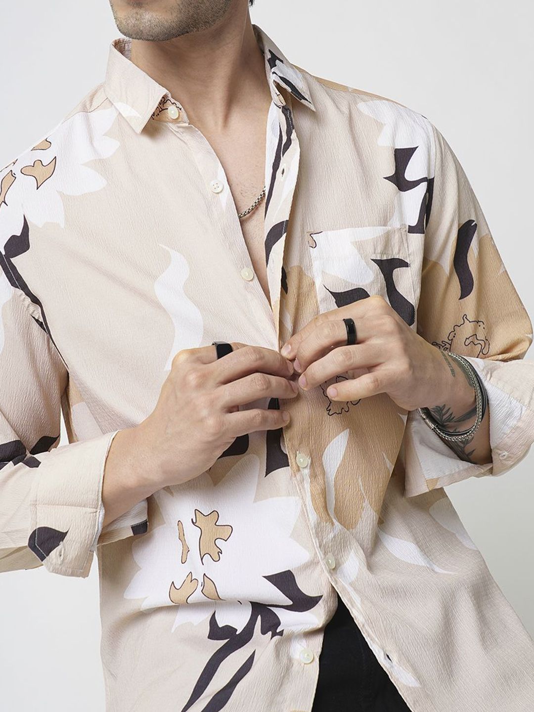 VASTRADO Men Floral Printed Opaque Casual Shirt