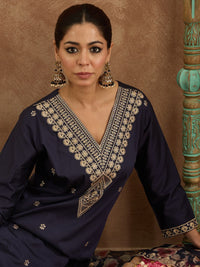 Indo Era Women Ethnic Motifs Embroidered Regular Kurta with Trousers & With Dupatta