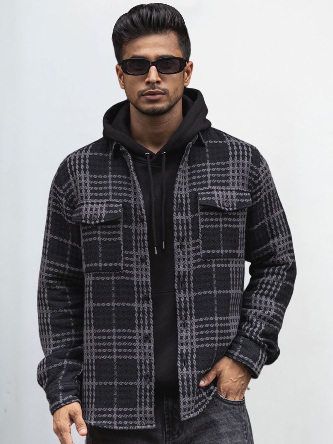 Powerlook Men Opaque Checked Casual Shirt