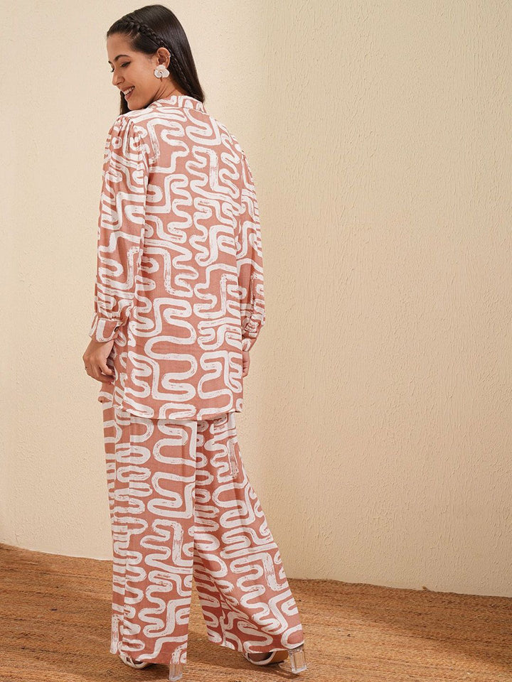 Vishudh Printed Tank Top With Pants & Shrug Co-Ords