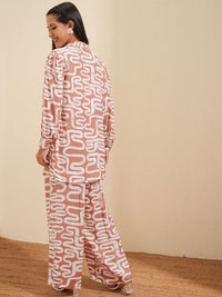 Vishudh Printed Tank Top With Pants & Shrug Co-Ords