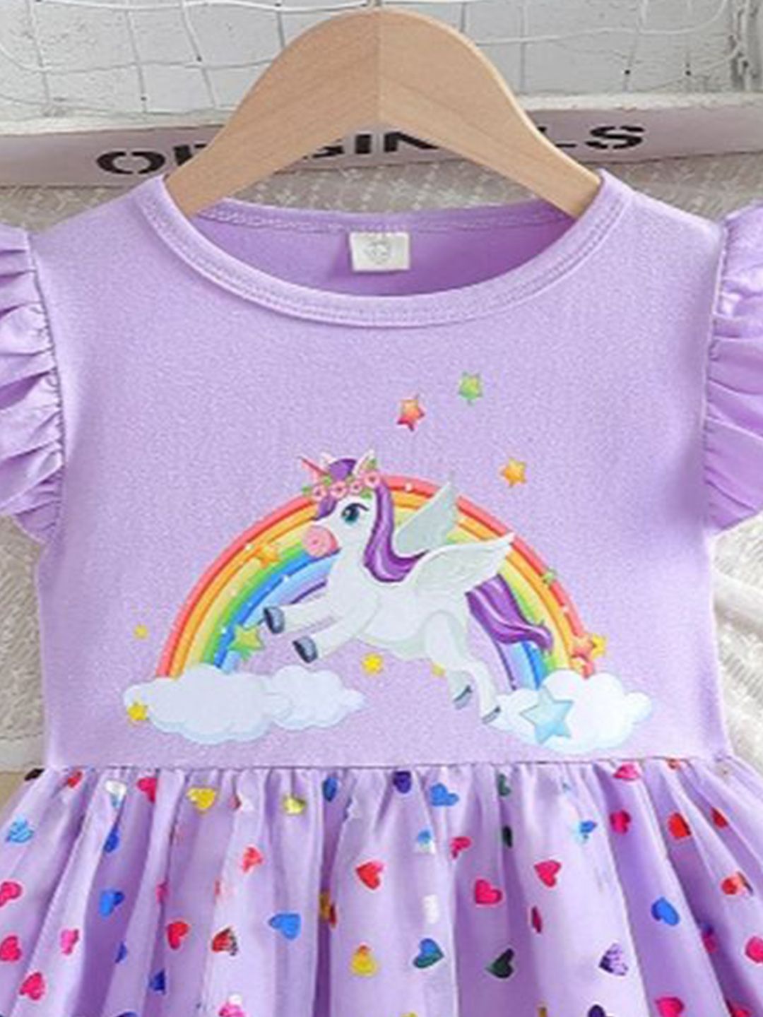 YK Girls Printed Peplum Dress