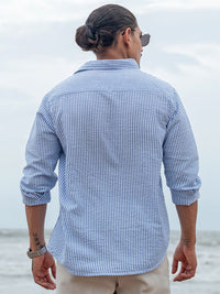 Powerlook Men Micro Checks Opaque Checked Casual Shirt