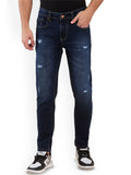 Being Human Men Classic Slim Fit Mildly Distressed Light Fade Stretchable Jeans