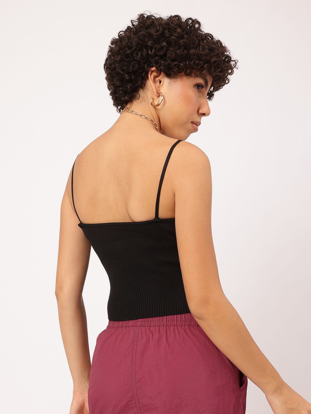 DressBerry Feminine Flair Strappy Textured Top