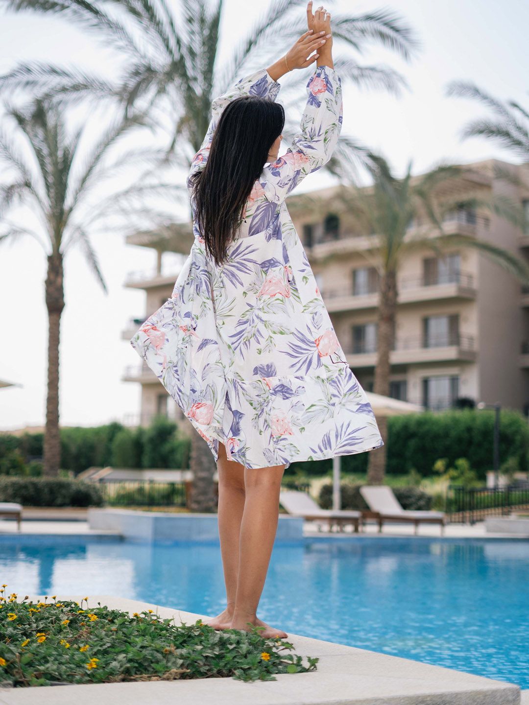 SANSKRUTIHOMES V-Neck Printed A-Line Dresses