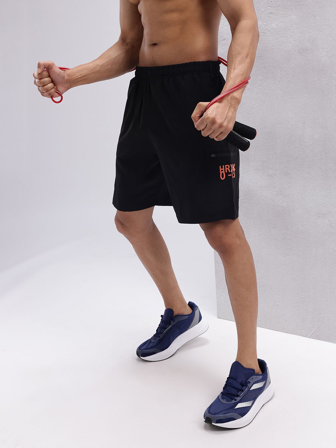 HRX by Hrithik Roshan Men Brand Logo Print Detail Mid-Rise Training Shorts