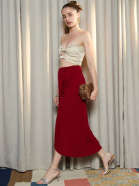 Berrylush High Rise Tulip Maxi Skirt