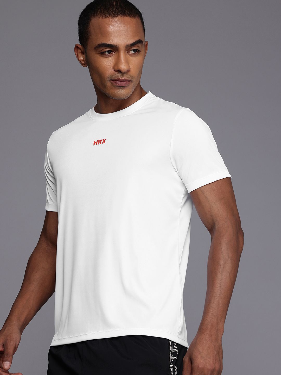 HRX by Hrithik Roshan Typography Printed Rapid-Dry Antimicrobial Finish Training T-shirt